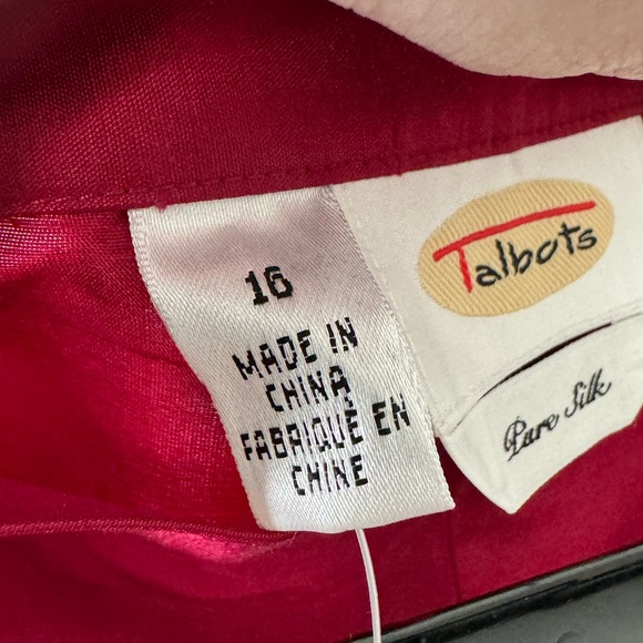Talbots Pure Silk Red Pants Size 16 NWT - Picture 5 of 11